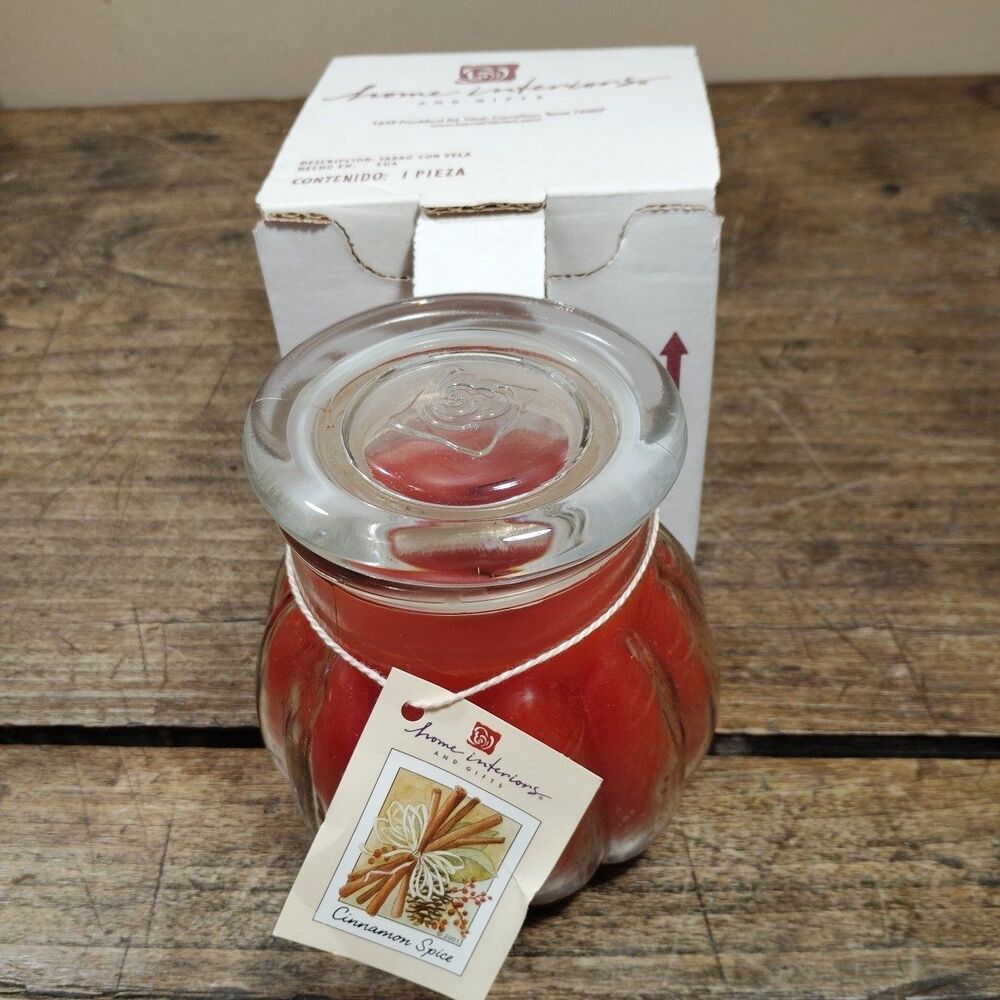 Home Interiors and Gifts 15.5 oz Scented Cinnamon Spice Jar Candle in Box New